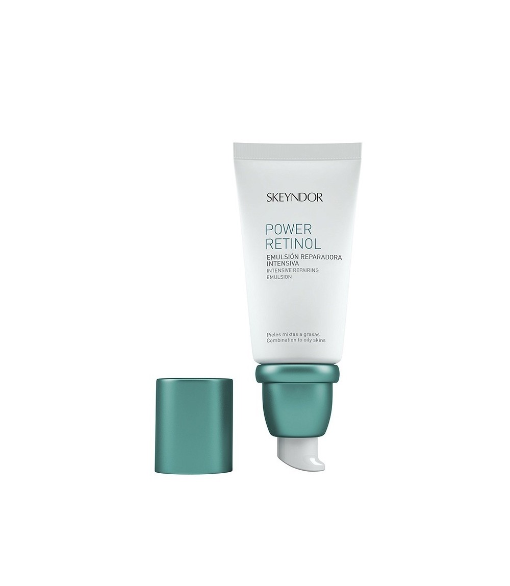 Skeyndor Power Retinol Intensive Repairing Emulsion  combination to oily skin