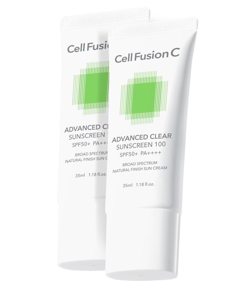 Cell Fusion C Advanced Clear Sunscreen 100 SPF48/PA+++ Zestaw